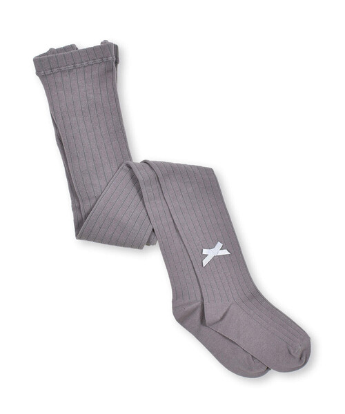 Tartine et Chocolat(タルティーヌエショコラ)の「【日本製】【お揃い】リボンロゴチャーム付きタイツ(80~140cm)(タイツ/ストッキング・キッズ・ベージュ/パープル・L/M/S/XS)」の10枚目の写真