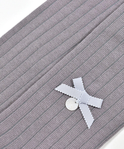 Tartine et Chocolat(タルティーヌエショコラ)の「【日本製】【お揃い】リボンロゴチャーム付きタイツ(80~140cm)(タイツ/ストッキング・キッズ・ベージュ/パープル・L/M/S/XS)」の11枚目の写真