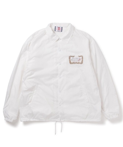 SON OF THE CHEESE(サノバチーズ)の「【SON OF THE CHEESE(サノバチーズ)】"Hoocies&Hennessy" Coach Jkt(ナイロンジャケット・メンズ・ホワイト/ワイン・LARGE/MEDIUM)」の2枚目の写真