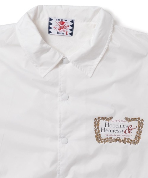 SON OF THE CHEESE(サノバチーズ)の「【SON OF THE CHEESE(サノバチーズ)】"Hoocies&Hennessy" Coach Jkt(ナイロンジャケット・メンズ・ホワイト/ワイン・LARGE/MEDIUM)」の5枚目の写真
