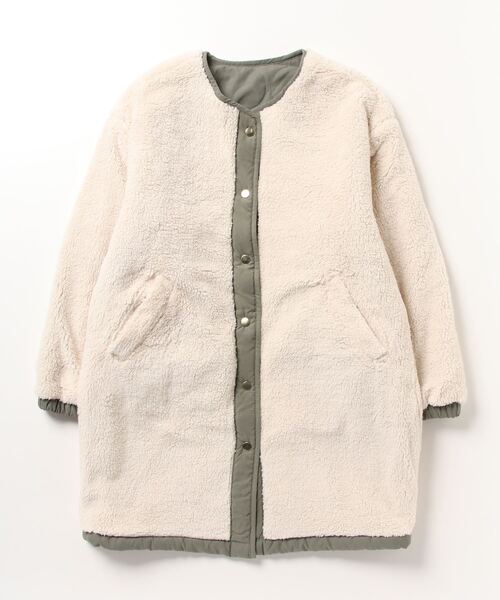 NAVY(ネイビー)の「NAVY ミリタリーコート 2WAY キルトジャケット(ミリタリージャケット・レディース・ブラック/オリーブ/モカ・L/M)」の14枚目の写真