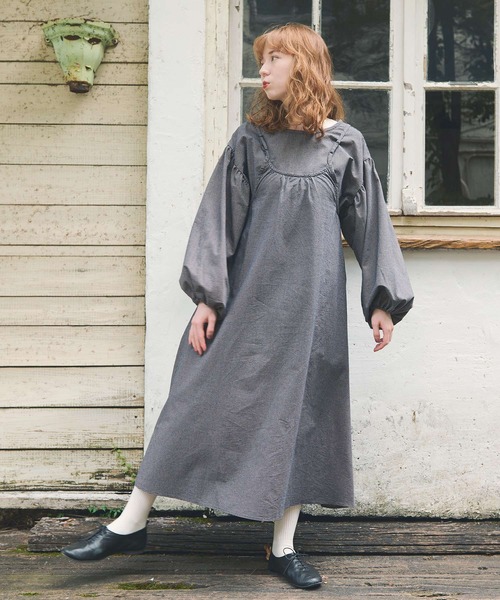 Crisp（クリスプ）の「2wayチェックエプロンワンピース（ワンピース