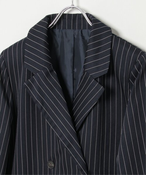 VENCEEXCHANGE(ヴァンスエクスチェンジ)の「【セットアップ対応】ピンストライプジャケット(テーラードジャケット・レディース・グリーン/ネイビー・FREE)」の22枚目の写真