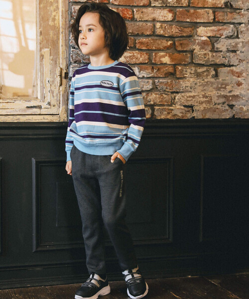 BeBe（ベベ）の「千鳥ジャガードロゴプリントパンツ(80~150cm)（その他パンツ・キッズ・グレー系その他・120cm/100cm/110cm/140cm/130cm/150cm/90cm/80ｃｍ）」の5枚目の写真