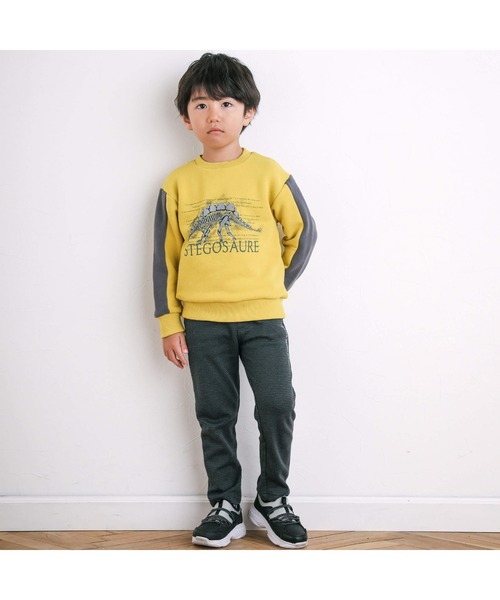 BeBe（ベベ）の「千鳥ジャガードロゴプリントパンツ(80~150cm)（その他パンツ・キッズ・グレー系その他・120cm/100cm/110cm/140cm/130cm/150cm/90cm/80ｃｍ）」の2枚目の写真