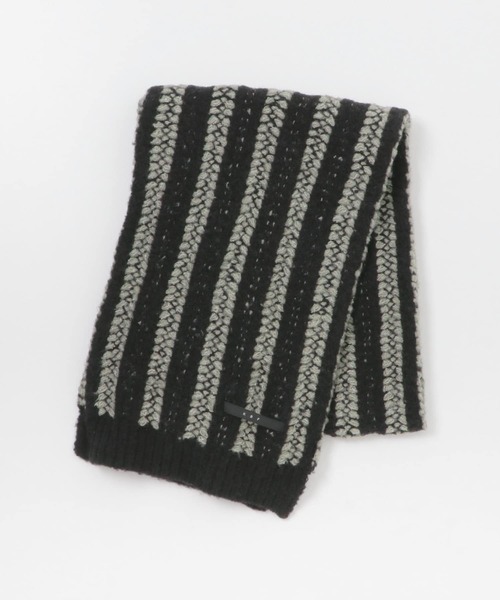 KBF（ケイビーエフ）の「ストライプリブニットマフラー（マフラー・レディース・ベージュ系その他/ブラック系その他/グレー系その他・ONE）」の12枚目の写真
