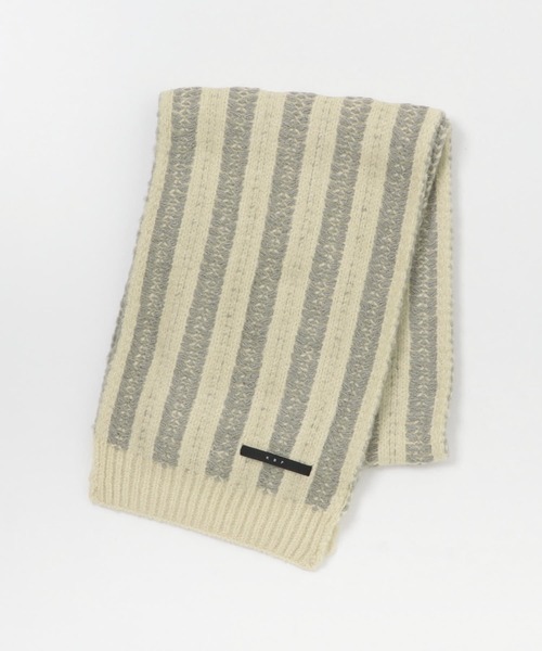 KBF（ケイビーエフ）の「ストライプリブニットマフラー（マフラー・レディース・ベージュ系その他/ブラック系その他/グレー系その他・ONE）」の14枚目の写真