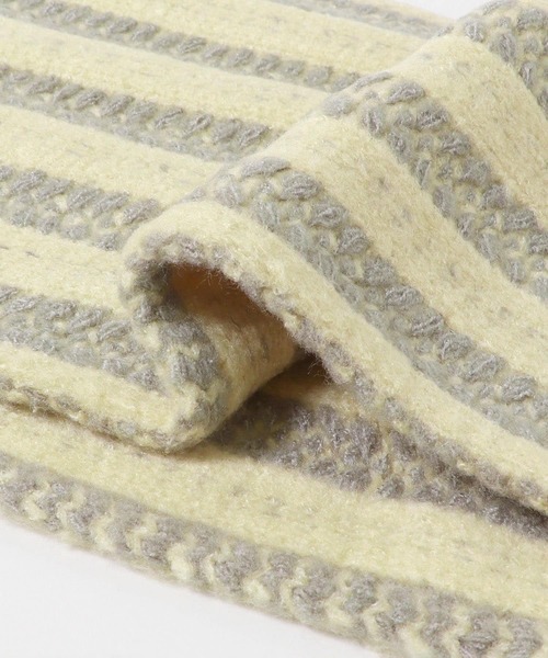 KBF（ケイビーエフ）の「ストライプリブニットマフラー（マフラー・レディース・ベージュ系その他/ブラック系その他/グレー系その他・ONE）」の17枚目の写真