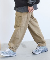 The unormwind | ドローコードツイルワイドストレートカーゴパンツ(カーゴパンツ)