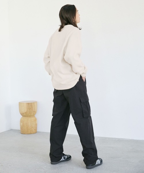 The unormwind（ザアンノームワインド）の「ドローコードツイルワイドストレートカーゴパンツ（カーゴパンツ・メンズ・ベージュ/オリーブ/ブラック・M/L/LL）」の6枚目の写真
