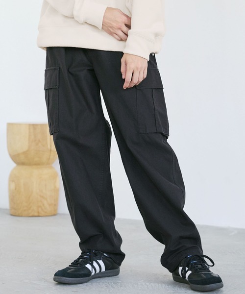 The unormwind（ザアンノームワインド）の「ドローコードツイルワイドストレートカーゴパンツ（カーゴパンツ・メンズ・ベージュ/オリーブ/ブラック・M/L/LL）」の16枚目の写真