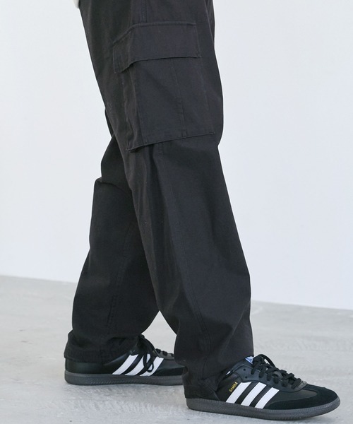 The unormwind（ザアンノームワインド）の「ドローコードツイルワイドストレートカーゴパンツ（カーゴパンツ・メンズ・ベージュ/オリーブ/ブラック・M/L/LL）」の17枚目の写真