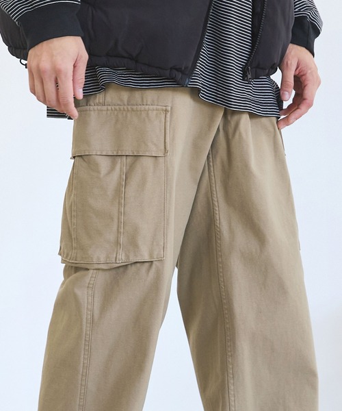 The unormwind（ザアンノームワインド）の「ドローコードツイルワイドストレートカーゴパンツ（カーゴパンツ・メンズ・ベージュ/オリーブ/ブラック・M/L/LL）」の21枚目の写真