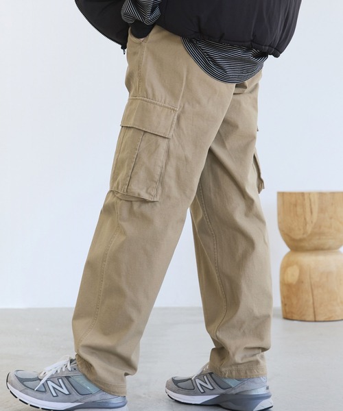 The unormwind（ザアンノームワインド）の「ドローコードツイルワイドストレートカーゴパンツ（カーゴパンツ・メンズ・ベージュ/オリーブ/ブラック・M/L/LL）」の22枚目の写真