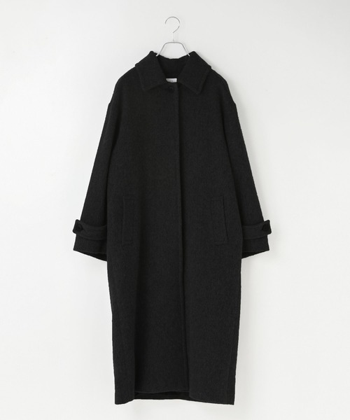 yuw（ユウ）の「スライバーステンカラーコート  989227（ステンカラーコート・レディース・ブラック/グレー・FREE）」の2枚目の写真
