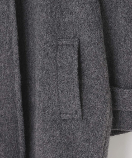 yuw（ユウ）の「スライバーステンカラーコート  989227（ステンカラーコート・レディース・ブラック/グレー・FREE）」の3枚目の写真