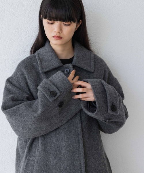 yuw（ユウ）の「スライバーステンカラーコート  989227（ステンカラーコート・レディース・ブラック/グレー・FREE）」の17枚目の写真