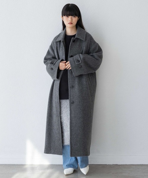 yuw（ユウ）の「スライバーステンカラーコート  989227（ステンカラーコート・レディース・ブラック/グレー・FREE）」の19枚目の写真