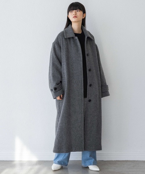 yuw（ユウ）の「スライバーステンカラーコート  989227（ステンカラーコート・レディース・ブラック/グレー・FREE）」の20枚目の写真