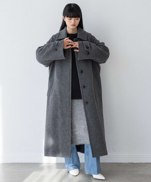 yuw（ユウ）の「スライバーステンカラーコート  989227（ステンカラーコート・レディース・ブラック/グレー・FREE）」の22枚目の写真