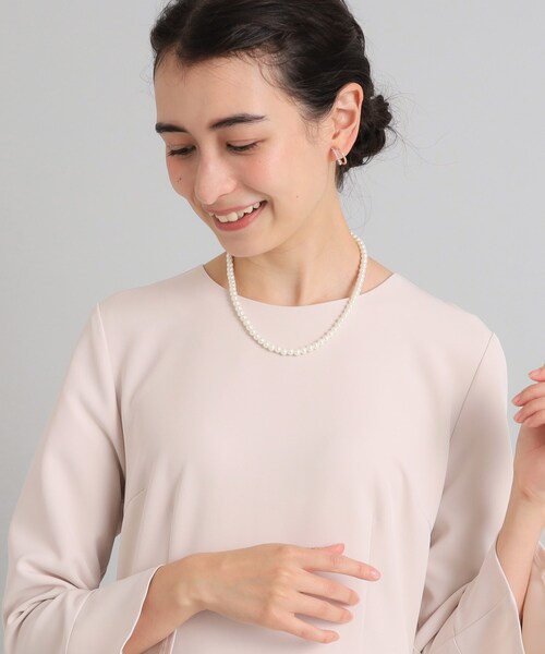 OPAQUE.CLIP（オペークドットクリップ）の「◆ガラスパールネックレス（ショート）/セレモニー対応（ネックレス・レディース・オフホワイト・00）」の8枚目の写真