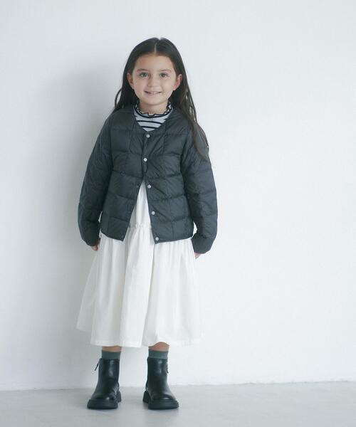 TAION（タイオン）の「＜TAION＞ボタン ジャケット 110cm-140cm（ダウンジャケット/コート・キッズ・ブラック/ダークグレー/ライトグレー/イエロー・110cm/140cm/120cm/130cm）」の5枚目の写真