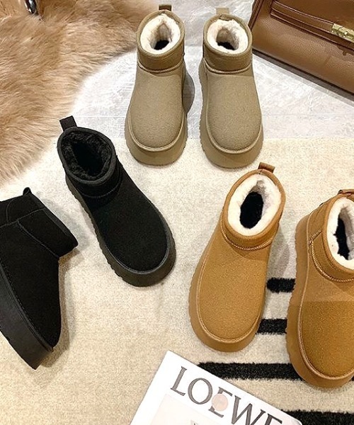 セール】厚底ショートムートンブーツ（ブーツ）｜SHEENA（シーナ）の