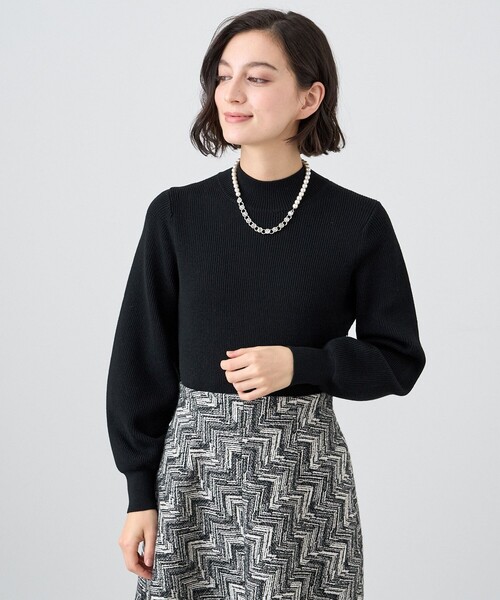 未使用級 23AW♡アナイ ヘリンボンジャガードドッキングワンピース 36 ANAYI（アナイ）の「ヘリンボンジャガードドッキングワンピース