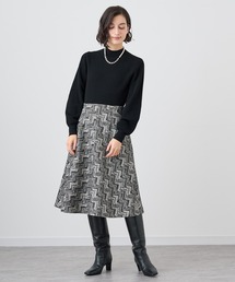 ANAYI（アナイ）の「ヘリンボンジャガードドッキングワンピース