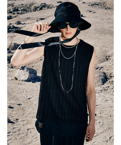 Mesh Layered Tank Top / メッシュレイヤードタンクトップ（タンクトップ）｜glamb（グラム）