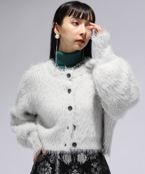 HARE(ハレ)の「2WAYロングシャギーカーディガン(HARE)(カーディガン/ボレロ・レディース・ライトグレー/チャコールグレー/ネイビー・FREE)」の9枚目の写真