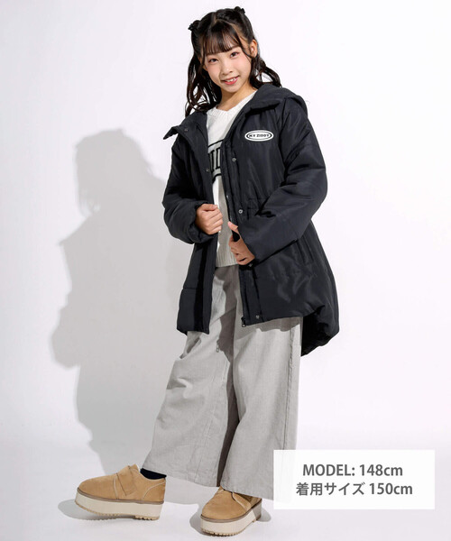 ZIDDY（ジディ）の「中綿スワローミドルコート(130~160cm)（ダウン