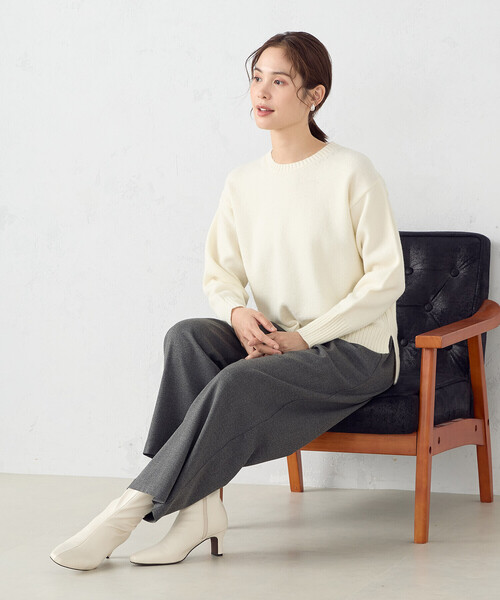 COMME CA ISM(コムサイズム)の「【good price】1枚で華やか!!カラーニット(ニット/セーター・レディース・ホワイト/グレー/ピンク/サックスブルー/チャコール・MEDIUM/LARGE)」の7枚目の写真