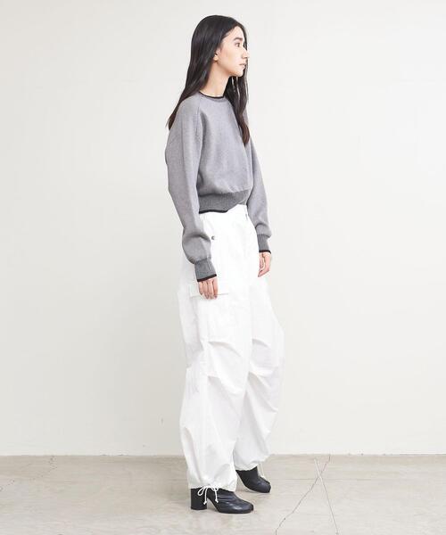 AEWEN MATOPH(イウエン マトフ)の「<AEWEN MATOPH>パラシュートパンツ(カーゴパンツ・レディース・ホワイト/ブラック・36/38)」の4枚目の写真