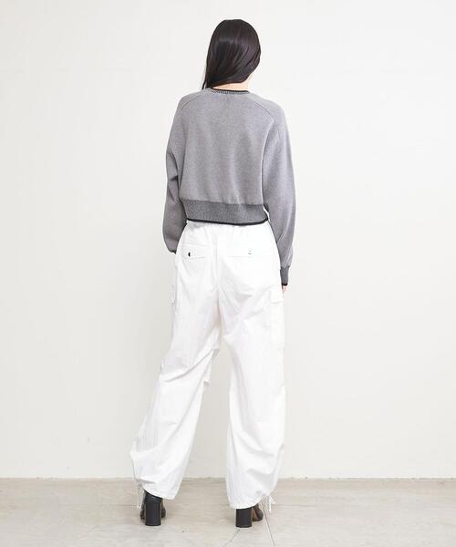 AEWEN MATOPH(イウエン マトフ)の「<AEWEN MATOPH>パラシュートパンツ(カーゴパンツ・レディース・ホワイト/ブラック・36/38)」の5枚目の写真