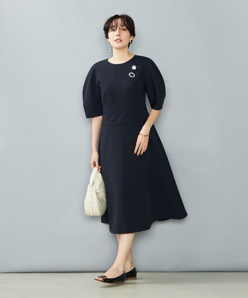 レディース　NOLLEY'S light ワンピース　グレー×ブラック　38 NOLLEY'S - レディース NOLLEY'S light ワンピース グレー
