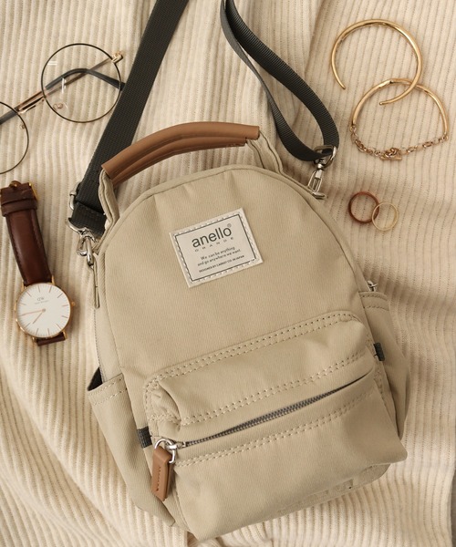 anello（アネロ）の「analloGRANDE anello GRANDE　motte 2WAYナノショルダーバッグ（ショルダーバッグ・レディース・ブラック/ベージュ/グレー/ブルーグレー・FREE）」の4枚目の写真