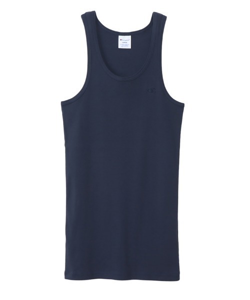 Champion（チャンピオン）の「Champion リブタンクトップ（タンクトップ・メンズ・ブラック/グレー/ホワイト/ネイビー・M/L/XL）」の8枚目の写真