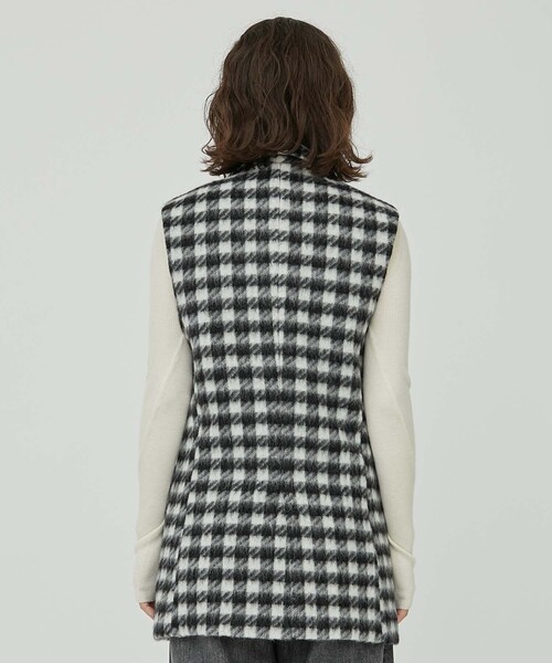 IHNN（イン）の「【IHNN/イン】モヘアスリーブレスチェックベスト（ベスト・レディース・チェック・38）」の12枚目の写真