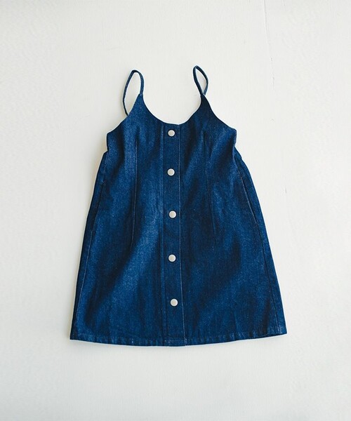 EDWIN(エドウィン)の「【Ou? by EDWIN】フロントボタンジャンパースカート(スカート・キッズ・ネイビー・100/110/120/90/150/130/140)」の1枚目の写真