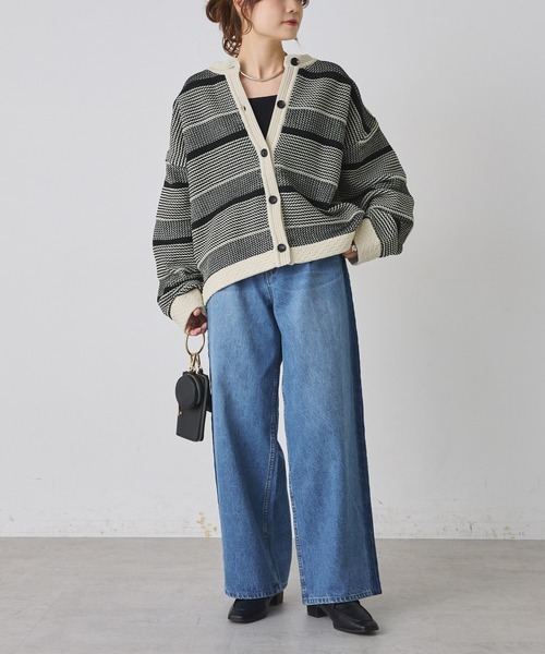 PUAL CE CIN（ピュアルセシン）の「側章デザインデニムバギーパンツ