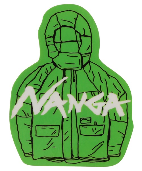 NANGA（ナンガ）の「NANGA×USHIODA HIROAKI STICKER/ナンガ×ウシオダヒロアキ ステッカー（ステッカー/テープ・メンズ・ブルー/オレンジ/グリーン/レッド・FREE）」の2枚目の写真