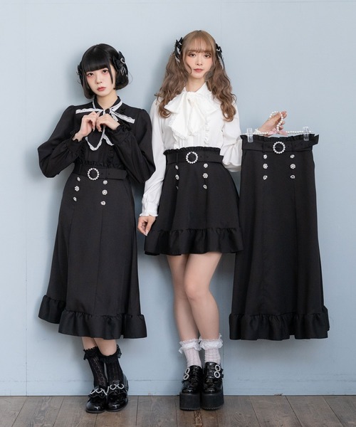 DearMyLove(ディアマイラブ)の「選べる丈ビジュースカート(スカート・レディース・ブラック系その他/ベビーピンク/ブラック系その他2/ブラック/ブルー・MEDIUM/LARGE/X-LARGE/XX-LARGE/SMALL)」の11枚目の写真