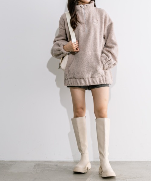 OLIVE des OLIVE（オリーブデオリーブ）の「お出かけボアチュニック 1032060280（ブルゾン・レディース・ラベンダー/オフホワイト/グレイッシュベージュ/ライトベージュ・FREE）」の18枚目の写真