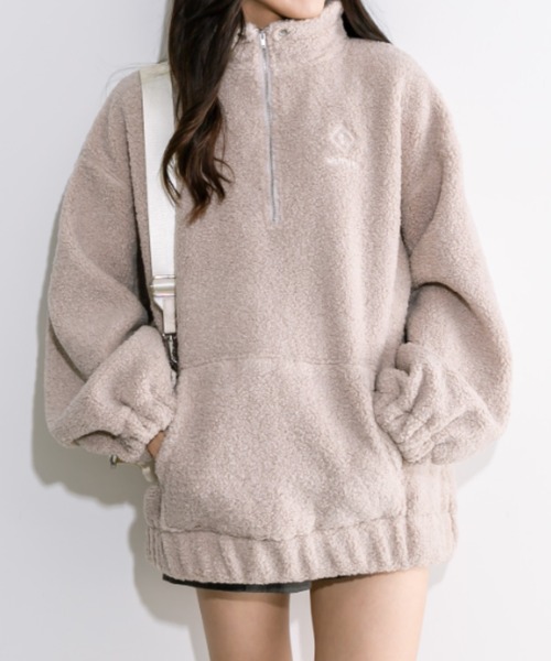 OLIVE des OLIVE（オリーブデオリーブ）の「お出かけボアチュニック 1032060280（ブルゾン・レディース・ラベンダー/オフホワイト/グレイッシュベージュ/ライトベージュ・FREE）」の21枚目の写真