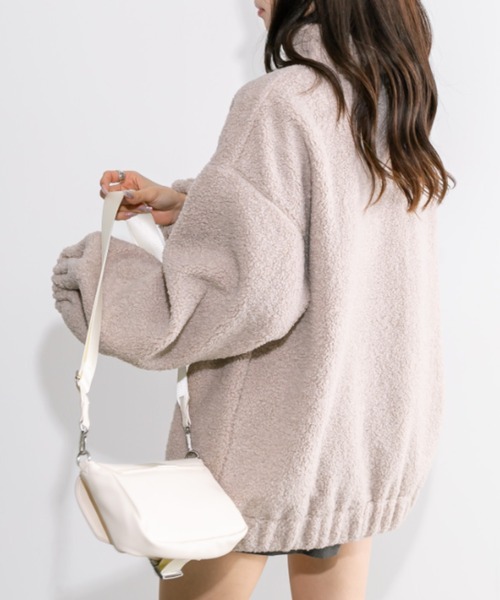 OLIVE des OLIVE（オリーブデオリーブ）の「お出かけボアチュニック 1032060280（ブルゾン・レディース・ラベンダー/オフホワイト/グレイッシュベージュ/ライトベージュ・FREE）」の8枚目の写真