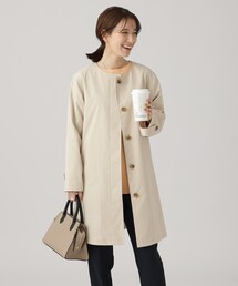 SHOO・LA・RUE | ◆【防花粉/撥水】ベーシック ノーカラーコート(ノーカラーコート)