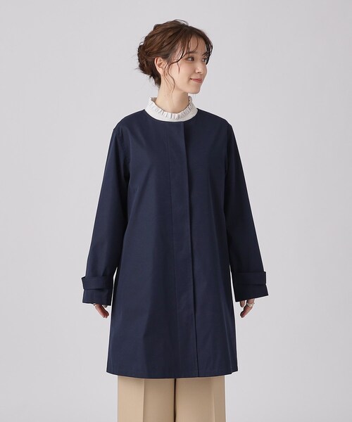 SHOO・LA・RUE（シューラルー）の「◆【防花粉/撥水】ベーシック ノーカラーコート（ノーカラーコート・レディース・ベージュ/ネイビー・02/03/04）」の17枚目の写真