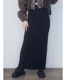EMODA | シャーリングロングニットスカート(スカート)