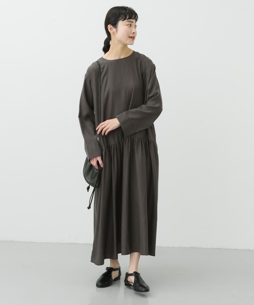 かぐれ（カグレ）の「キュプラコットンギャザーワンピース（ワンピース